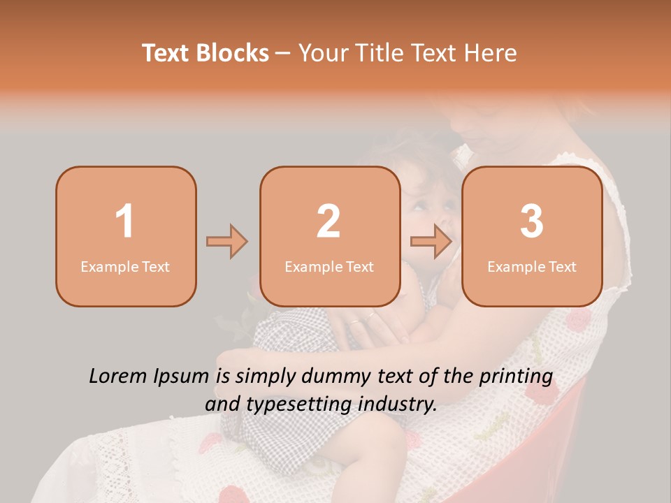 Mother Comforting Her Daughter - Concept For Parenthood And Childhood - Isolated On Black PowerPoint Template