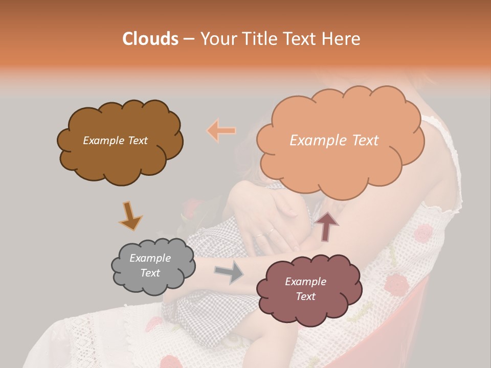 Mother Comforting Her Daughter - Concept For Parenthood And Childhood - Isolated On Black PowerPoint Template