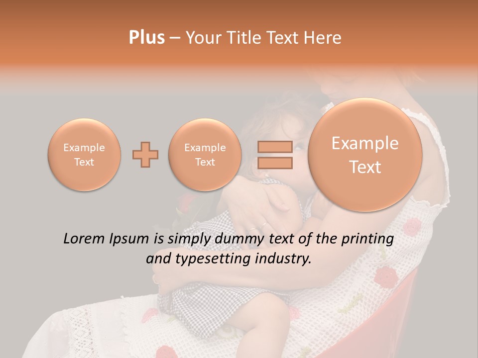 Mother Comforting Her Daughter - Concept For Parenthood And Childhood - Isolated On Black PowerPoint Template