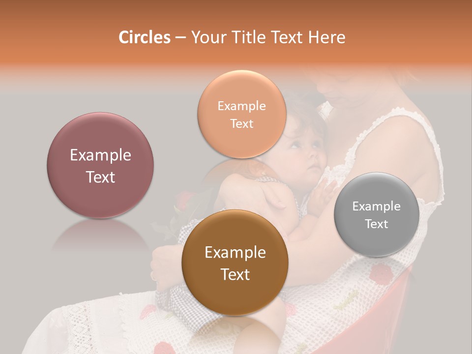 Mother Comforting Her Daughter - Concept For Parenthood And Childhood - Isolated On Black PowerPoint Template