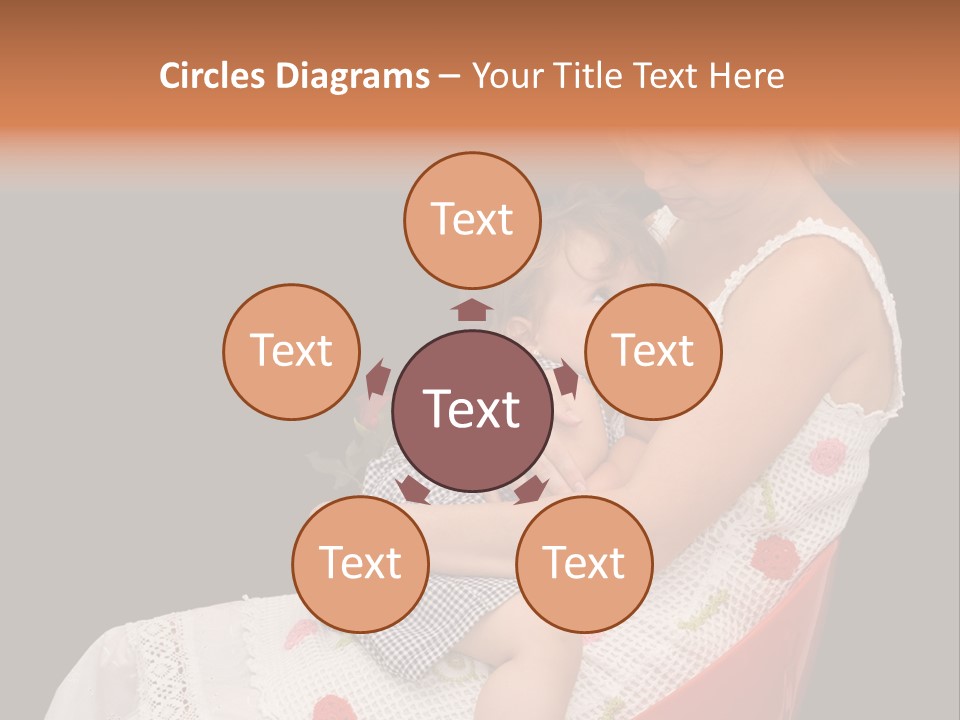 Mother Comforting Her Daughter - Concept For Parenthood And Childhood - Isolated On Black PowerPoint Template