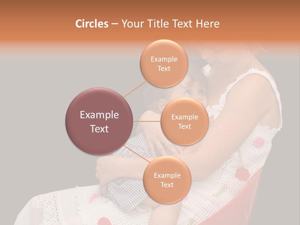 Mother Comforting Her Daughter - Concept For Parenthood And Childhood - Isolated On Black PowerPoint Template