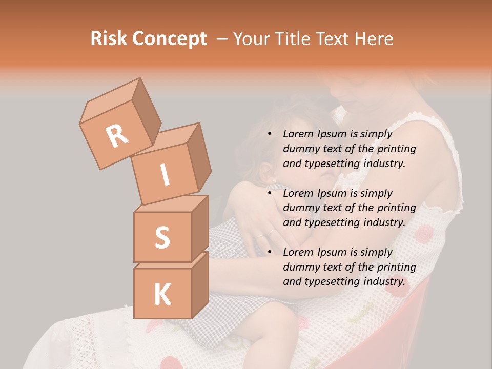 Mother Comforting Her Daughter - Concept For Parenthood And Childhood - Isolated On Black PowerPoint Template