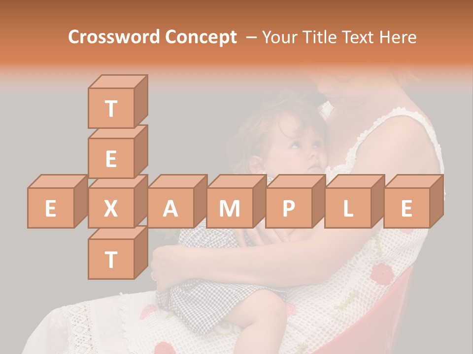 Mother Comforting Her Daughter - Concept For Parenthood And Childhood - Isolated On Black PowerPoint Template