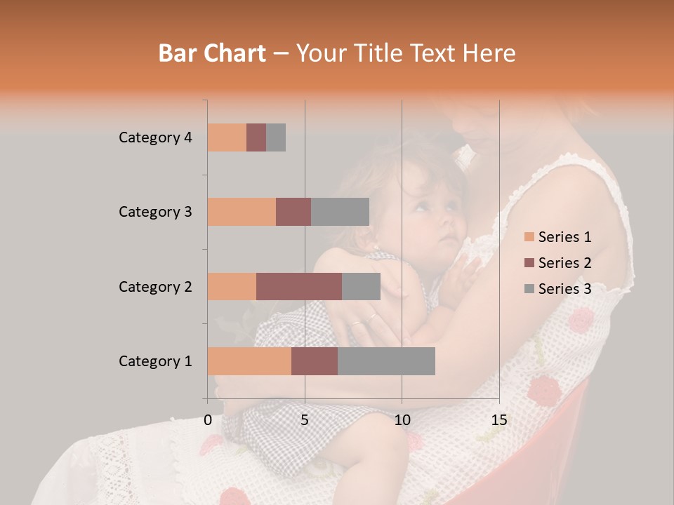 Mother Comforting Her Daughter - Concept For Parenthood And Childhood - Isolated On Black PowerPoint Template