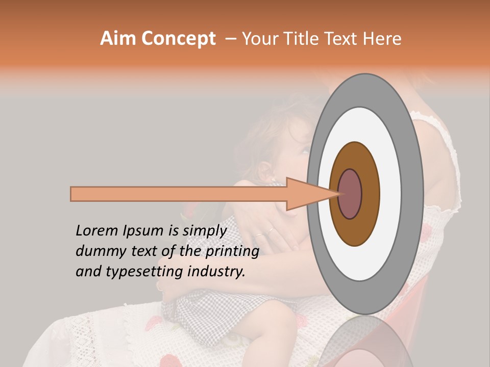 Mother Comforting Her Daughter - Concept For Parenthood And Childhood - Isolated On Black PowerPoint Template