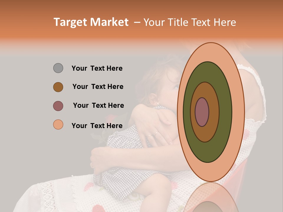 Mother Comforting Her Daughter - Concept For Parenthood And Childhood - Isolated On Black PowerPoint Template