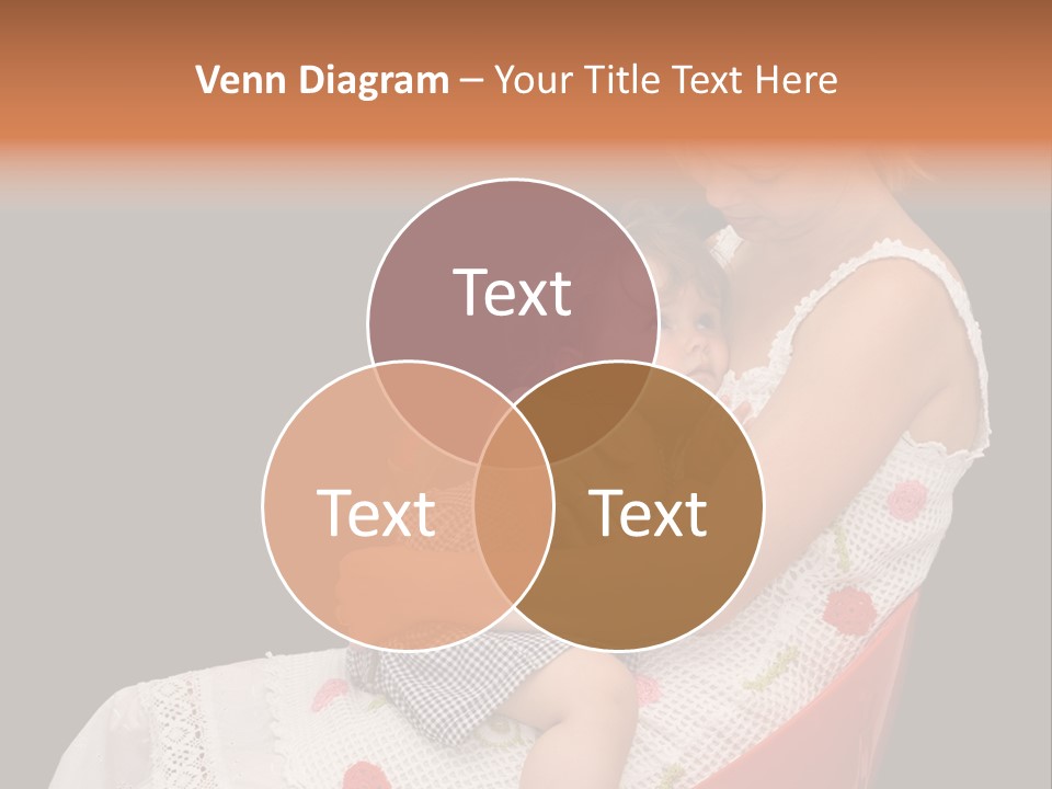 Mother Comforting Her Daughter - Concept For Parenthood And Childhood - Isolated On Black PowerPoint Template