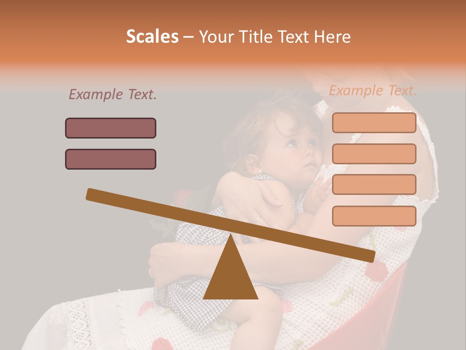 Mother Comforting Her Daughter - Concept For Parenthood And Childhood - Isolated On Black PowerPoint Template