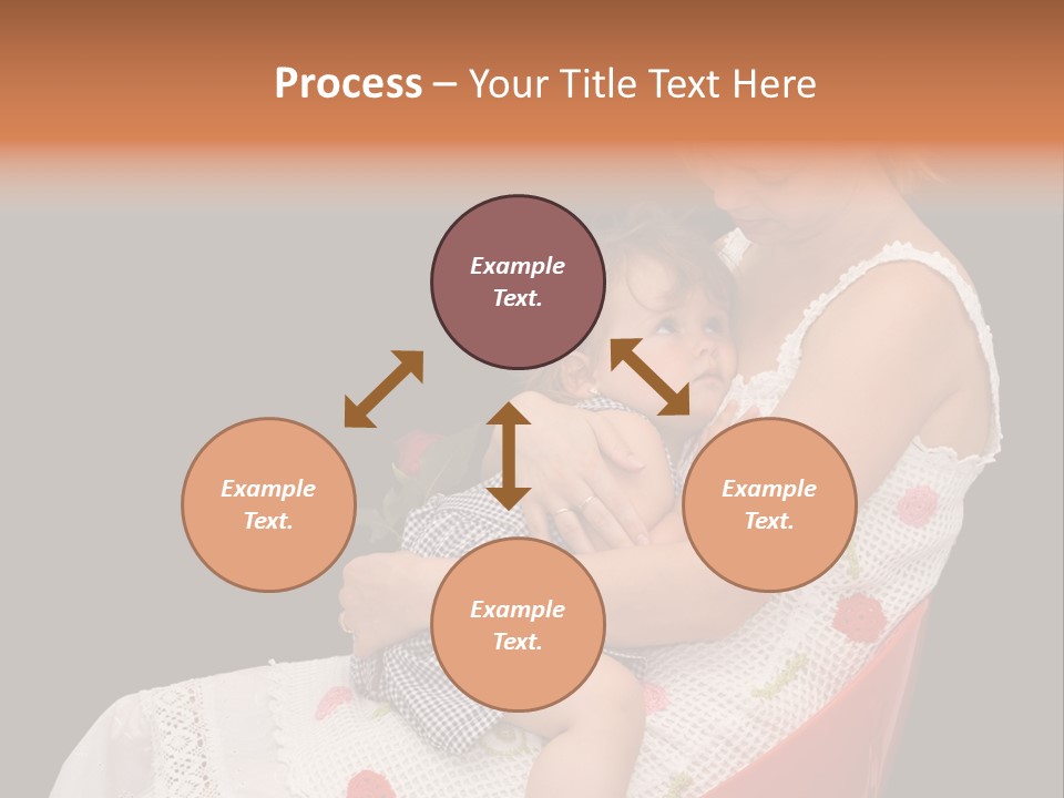 Mother Comforting Her Daughter - Concept For Parenthood And Childhood - Isolated On Black PowerPoint Template