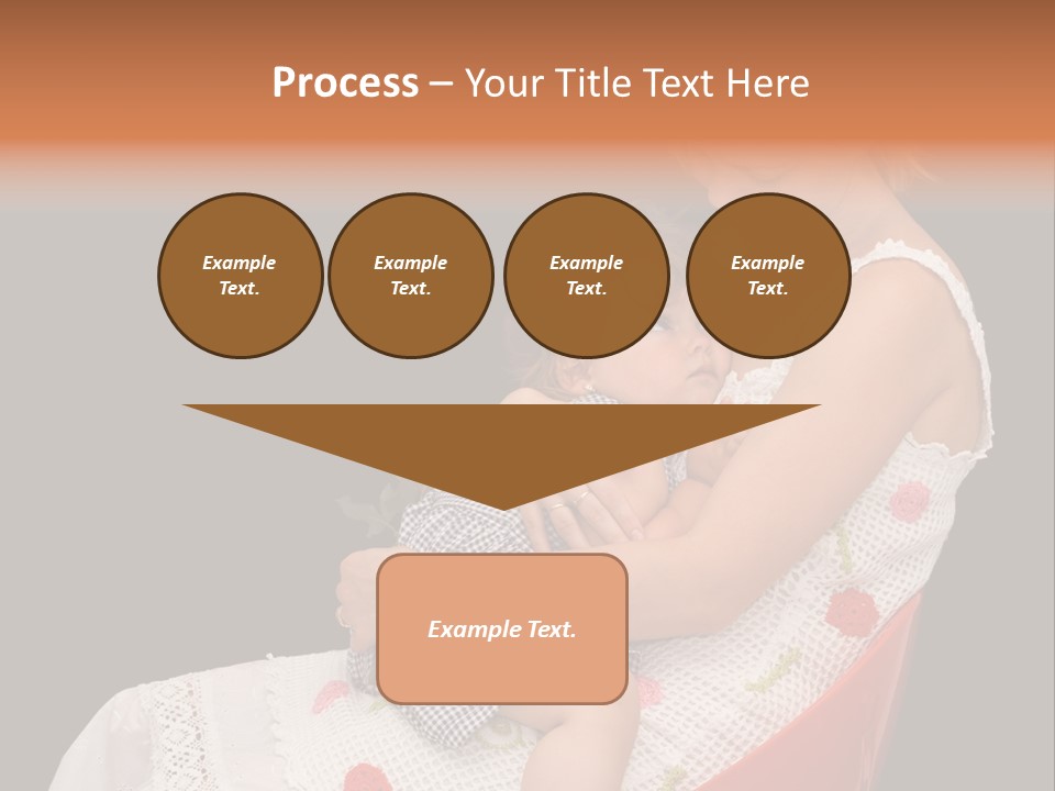Mother Comforting Her Daughter - Concept For Parenthood And Childhood - Isolated On Black PowerPoint Template