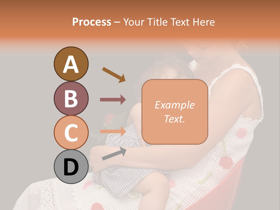 Mother Comforting Her Daughter - Concept For Parenthood And Childhood - Isolated On Black PowerPoint Template