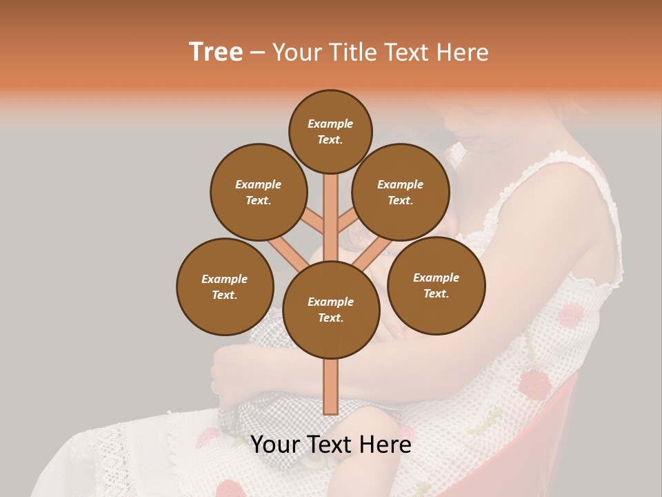 Mother Comforting Her Daughter - Concept For Parenthood And Childhood - Isolated On Black PowerPoint Template