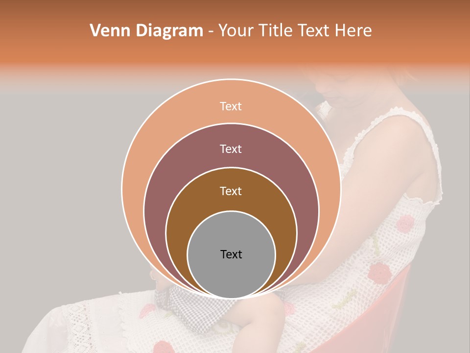 Mother Comforting Her Daughter - Concept For Parenthood And Childhood - Isolated On Black PowerPoint Template