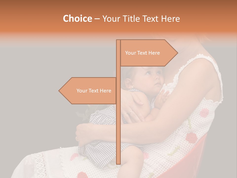 Mother Comforting Her Daughter - Concept For Parenthood And Childhood - Isolated On Black PowerPoint Template