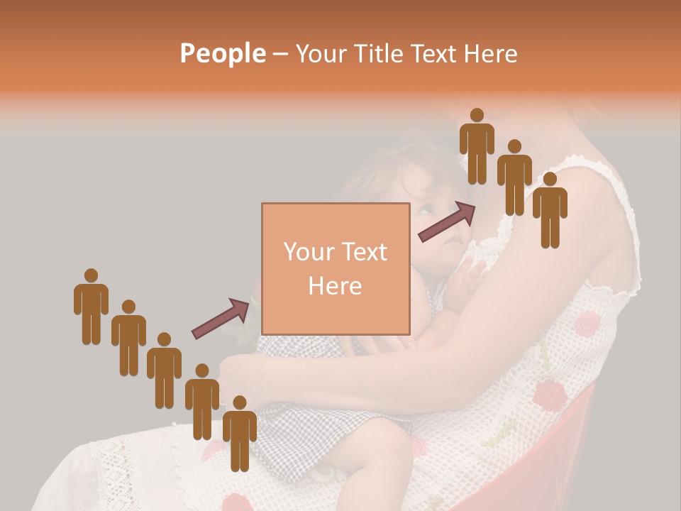 Mother Comforting Her Daughter - Concept For Parenthood And Childhood - Isolated On Black PowerPoint Template