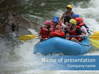 White Water Rafting 2 PowerPoint Template