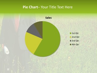 A Businessman In Grass. PowerPoint Template