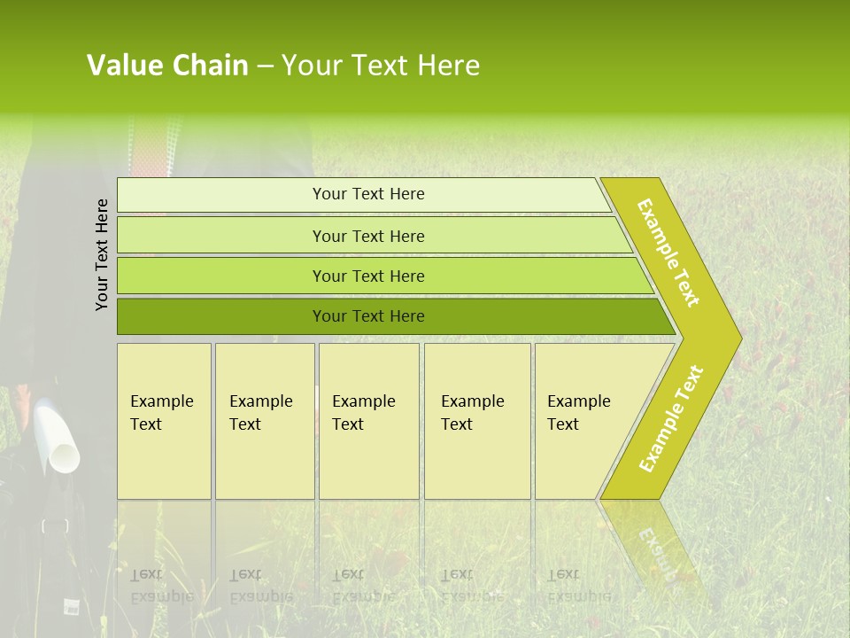 A Businessman In Grass. PowerPoint Template