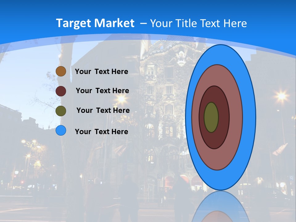 A Lineup Of New Cars At A Dealership. (Shot With Minimum Depth Of Field. Focus Is On The Third Vehicle From The Front.) PowerPoint Template