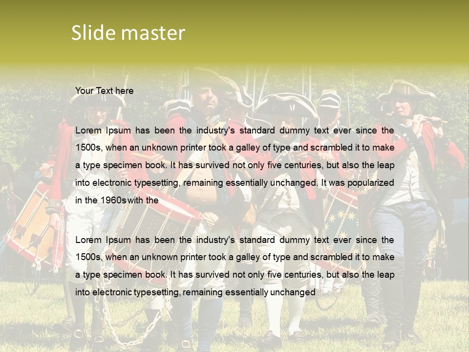 Actors Performing At The Annual Battle Of Monmouth Reenactment Located At Monmouth Battlefield State Park Every June In Manalapan New Jersey. PowerPoint Template