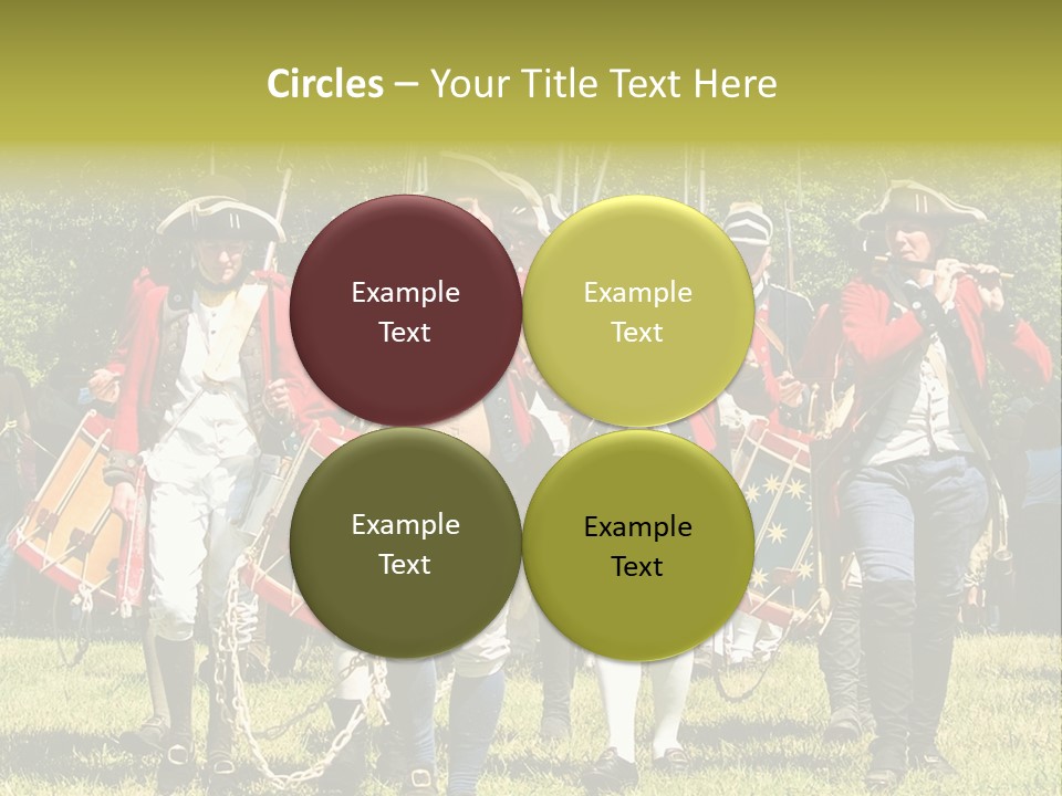 Actors Performing At The Annual Battle Of Monmouth Reenactment Located At Monmouth Battlefield State Park Every June In Manalapan New Jersey. PowerPoint Template