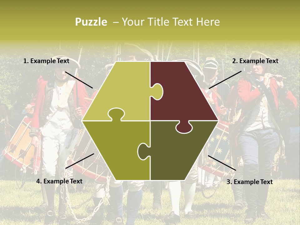 Actors Performing At The Annual Battle Of Monmouth Reenactment Located At Monmouth Battlefield State Park Every June In Manalapan New Jersey. PowerPoint Template