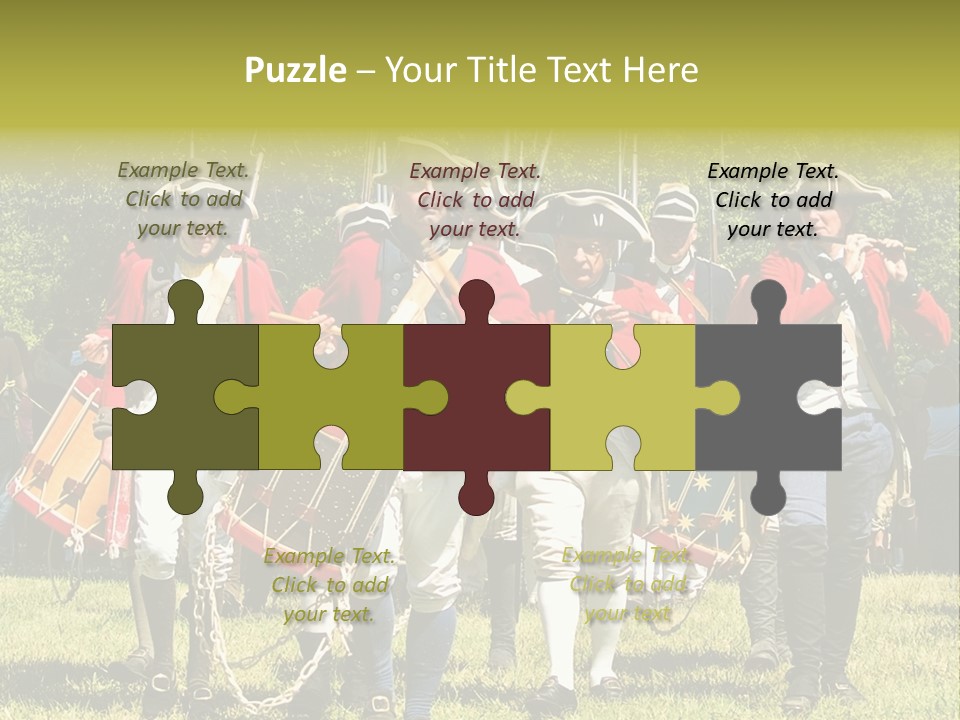 Actors Performing At The Annual Battle Of Monmouth Reenactment Located At Monmouth Battlefield State Park Every June In Manalapan New Jersey. PowerPoint Template