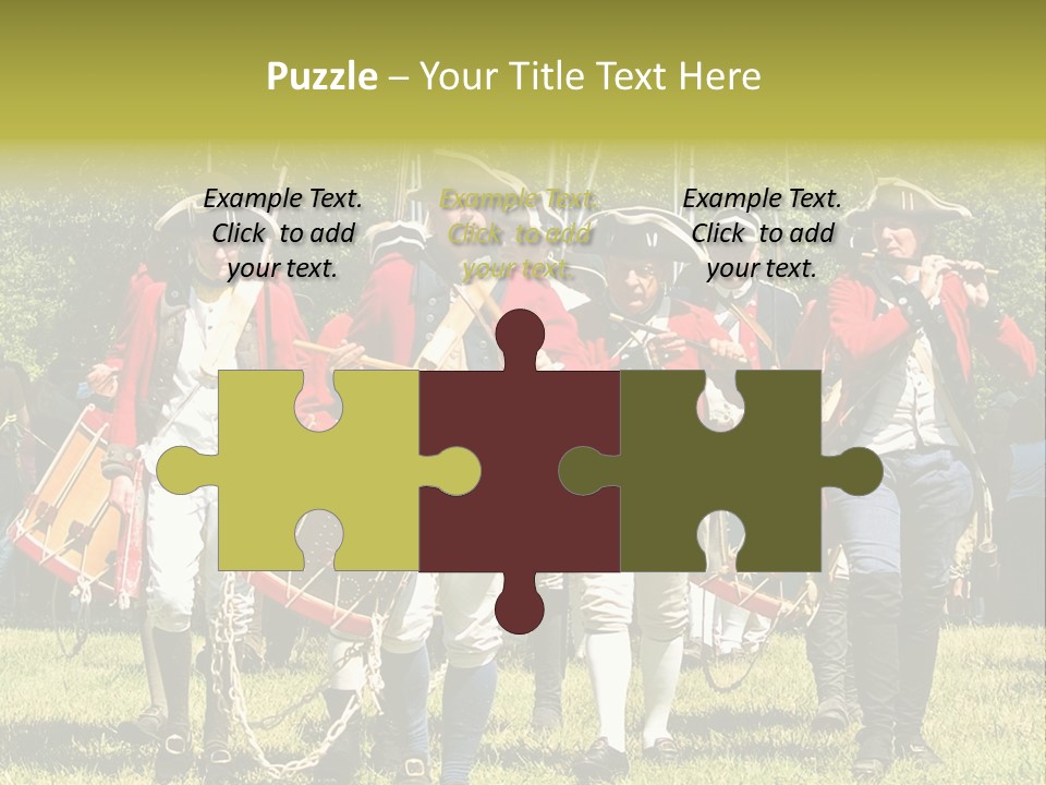 Actors Performing At The Annual Battle Of Monmouth Reenactment Located At Monmouth Battlefield State Park Every June In Manalapan New Jersey. PowerPoint Template