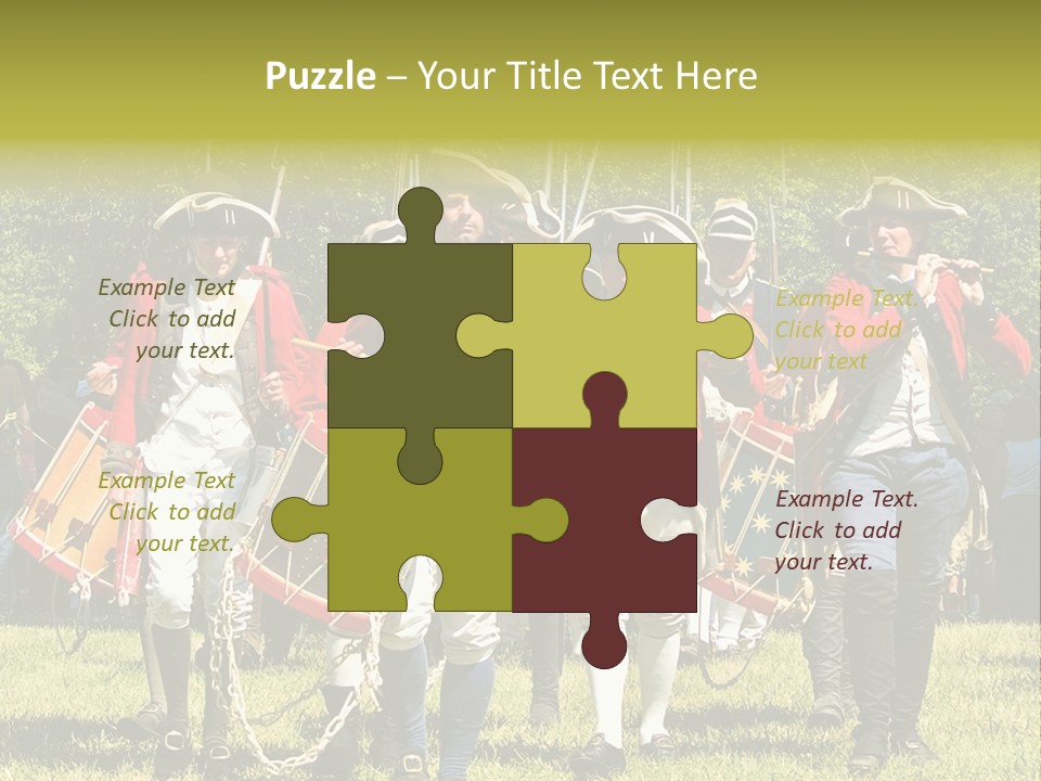 Actors Performing At The Annual Battle Of Monmouth Reenactment Located At Monmouth Battlefield State Park Every June In Manalapan New Jersey. PowerPoint Template