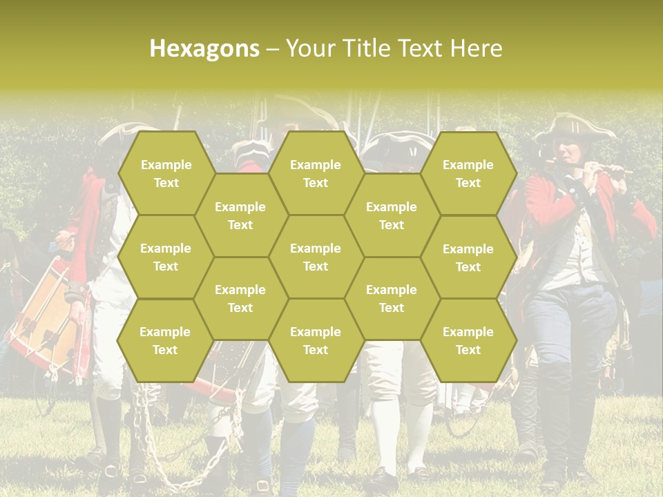 Actors Performing At The Annual Battle Of Monmouth Reenactment Located At Monmouth Battlefield State Park Every June In Manalapan New Jersey. PowerPoint Template