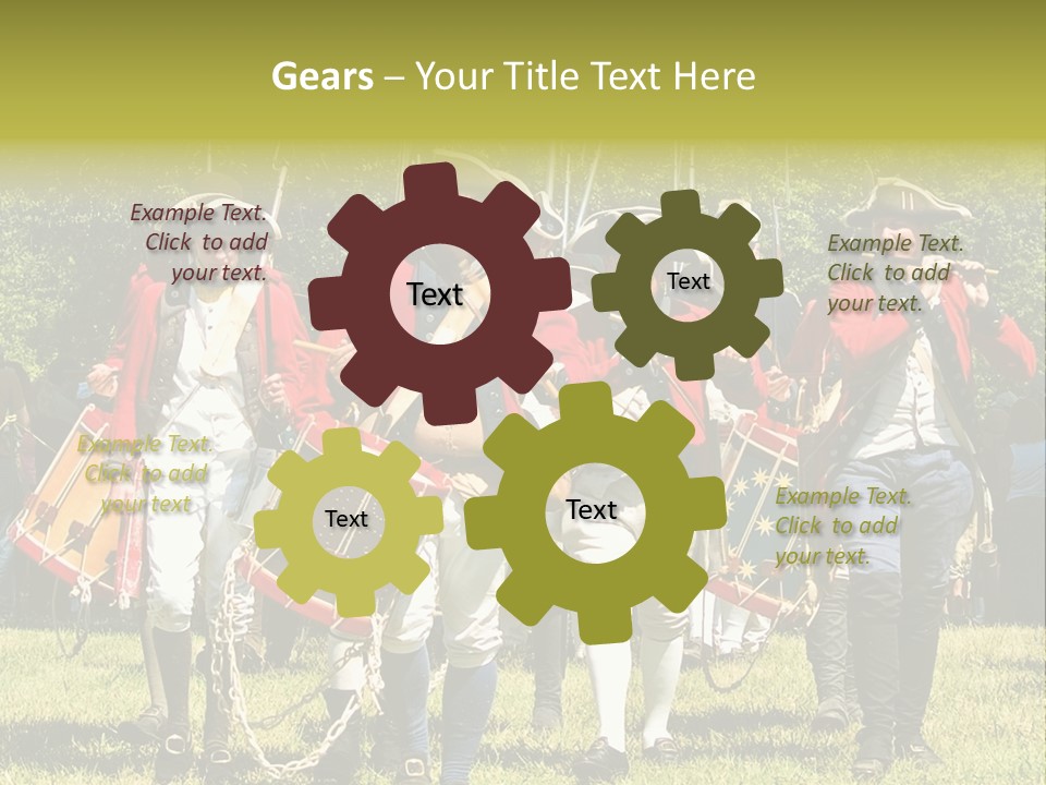 Actors Performing At The Annual Battle Of Monmouth Reenactment Located At Monmouth Battlefield State Park Every June In Manalapan New Jersey. PowerPoint Template