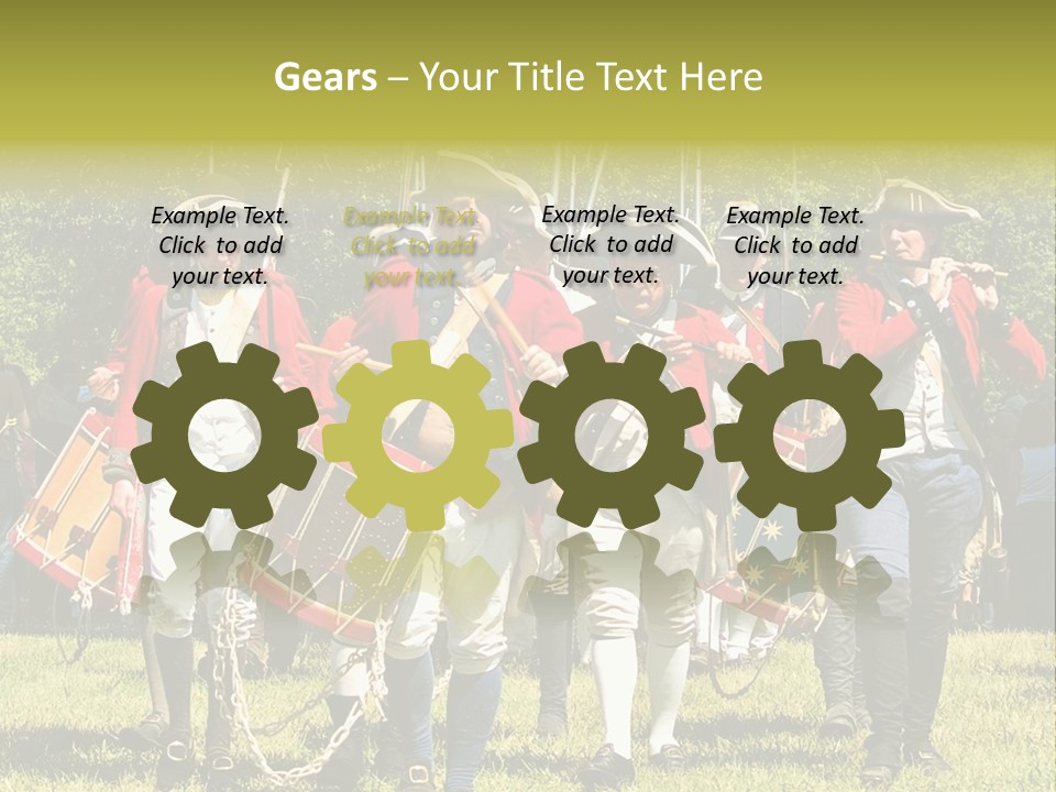 Actors Performing At The Annual Battle Of Monmouth Reenactment Located At Monmouth Battlefield State Park Every June In Manalapan New Jersey. PowerPoint Template