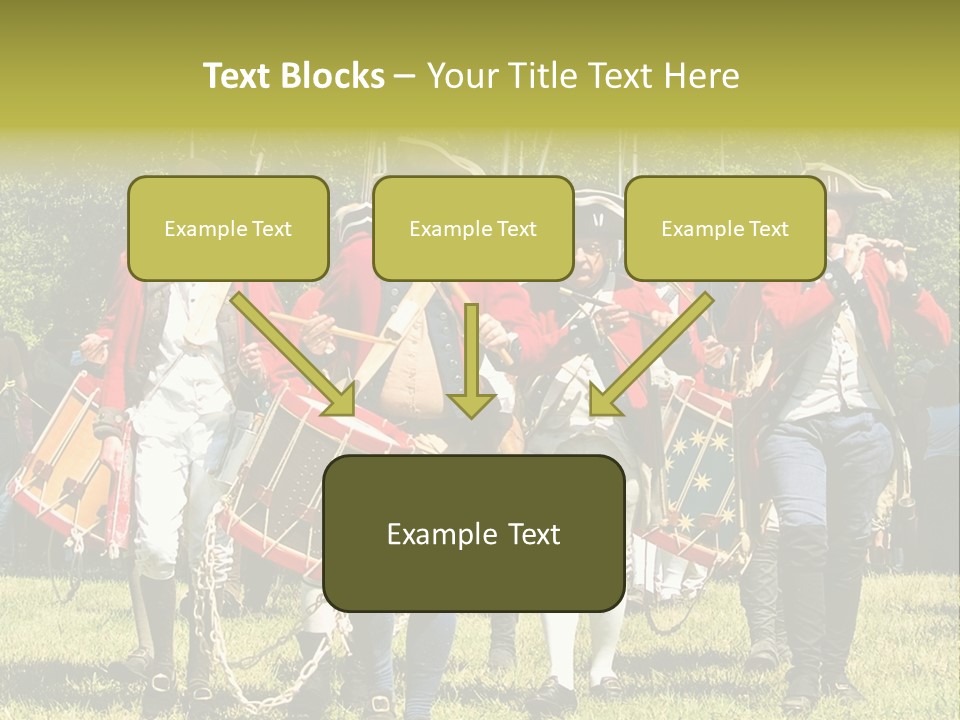 Actors Performing At The Annual Battle Of Monmouth Reenactment Located At Monmouth Battlefield State Park Every June In Manalapan New Jersey. PowerPoint Template
