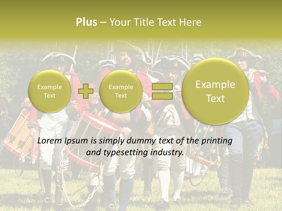 Actors Performing At The Annual Battle Of Monmouth Reenactment Located At Monmouth Battlefield State Park Every June In Manalapan New Jersey. PowerPoint Template