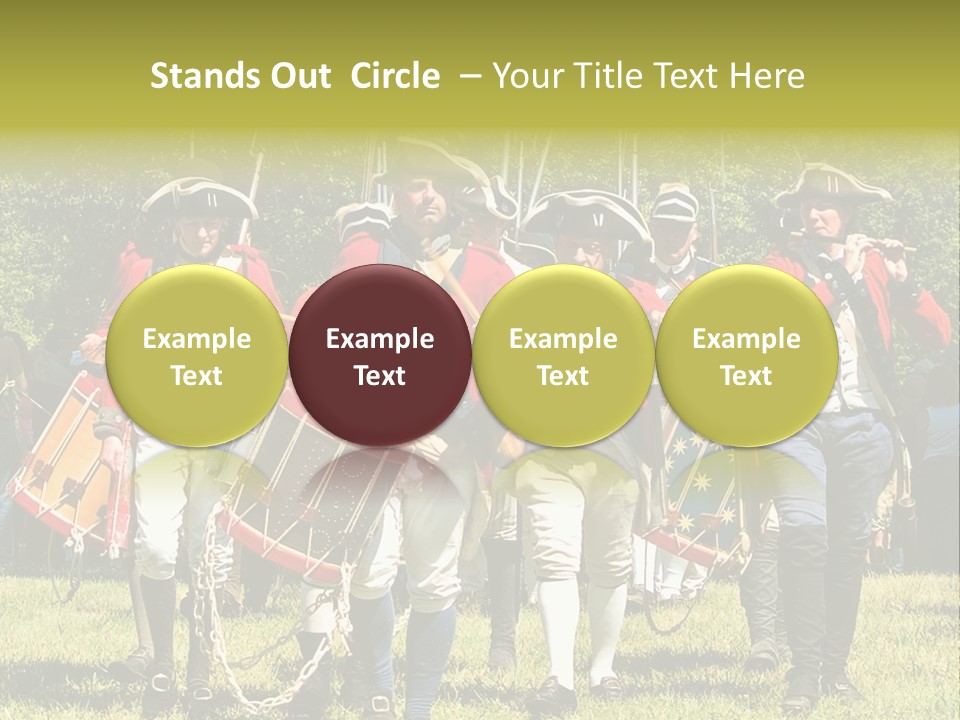 Actors Performing At The Annual Battle Of Monmouth Reenactment Located At Monmouth Battlefield State Park Every June In Manalapan New Jersey. PowerPoint Template