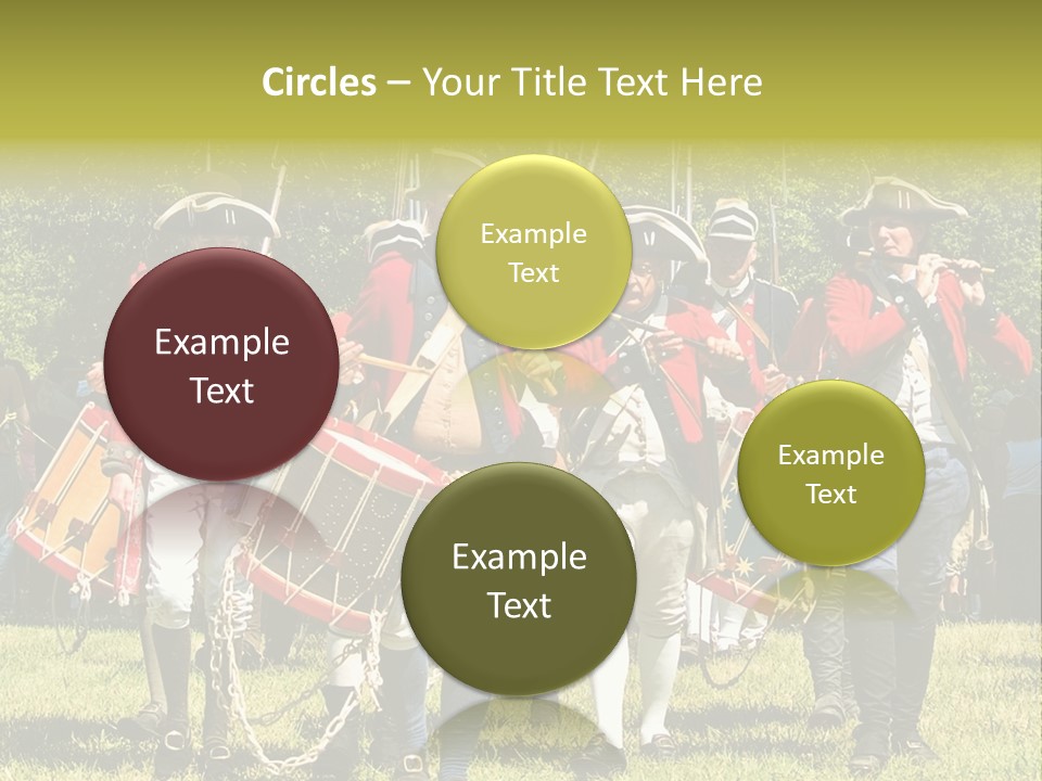 Actors Performing At The Annual Battle Of Monmouth Reenactment Located At Monmouth Battlefield State Park Every June In Manalapan New Jersey. PowerPoint Template