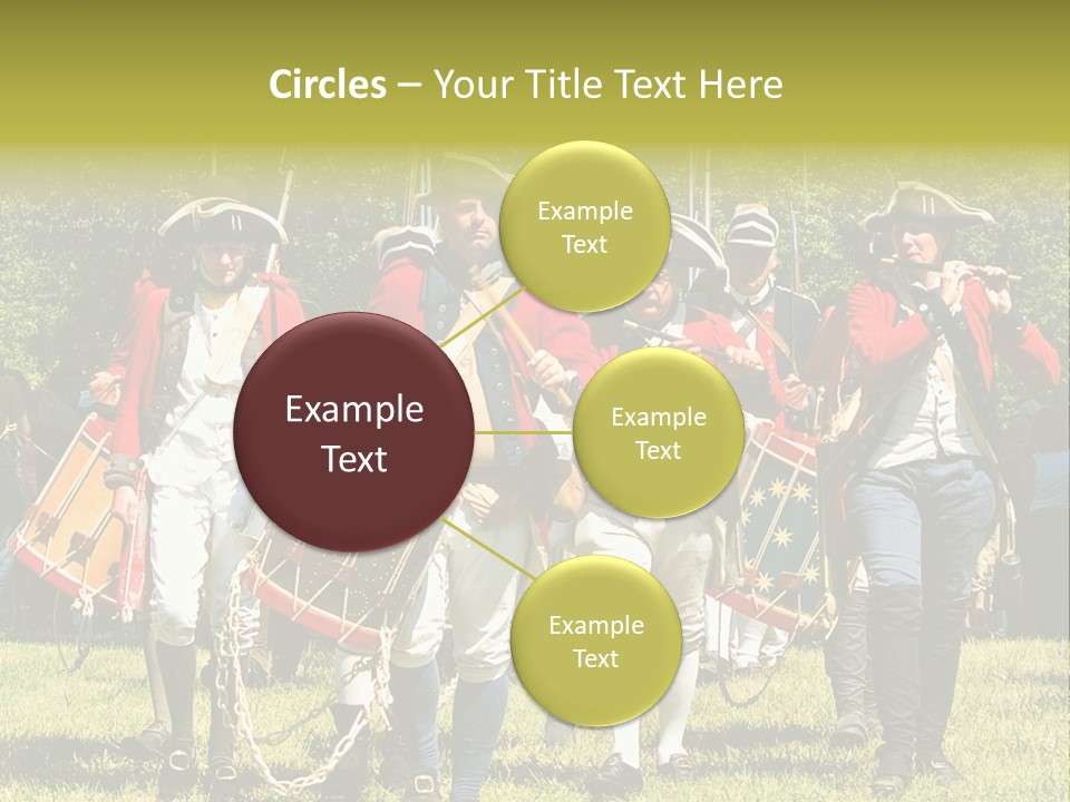 Actors Performing At The Annual Battle Of Monmouth Reenactment Located At Monmouth Battlefield State Park Every June In Manalapan New Jersey. PowerPoint Template