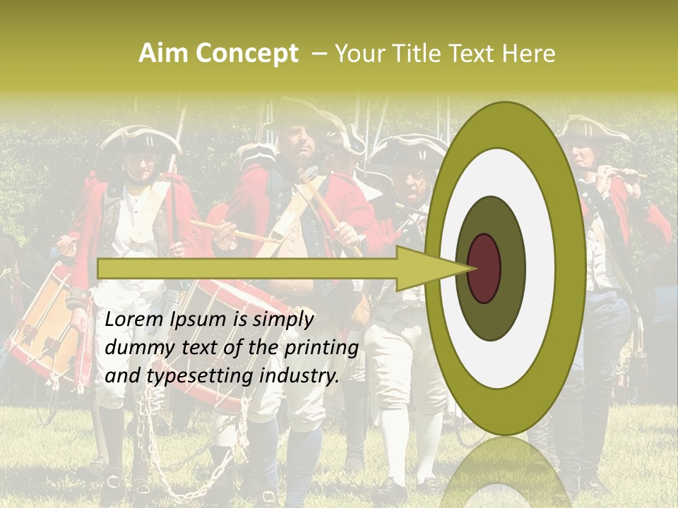 Actors Performing At The Annual Battle Of Monmouth Reenactment Located At Monmouth Battlefield State Park Every June In Manalapan New Jersey. PowerPoint Template