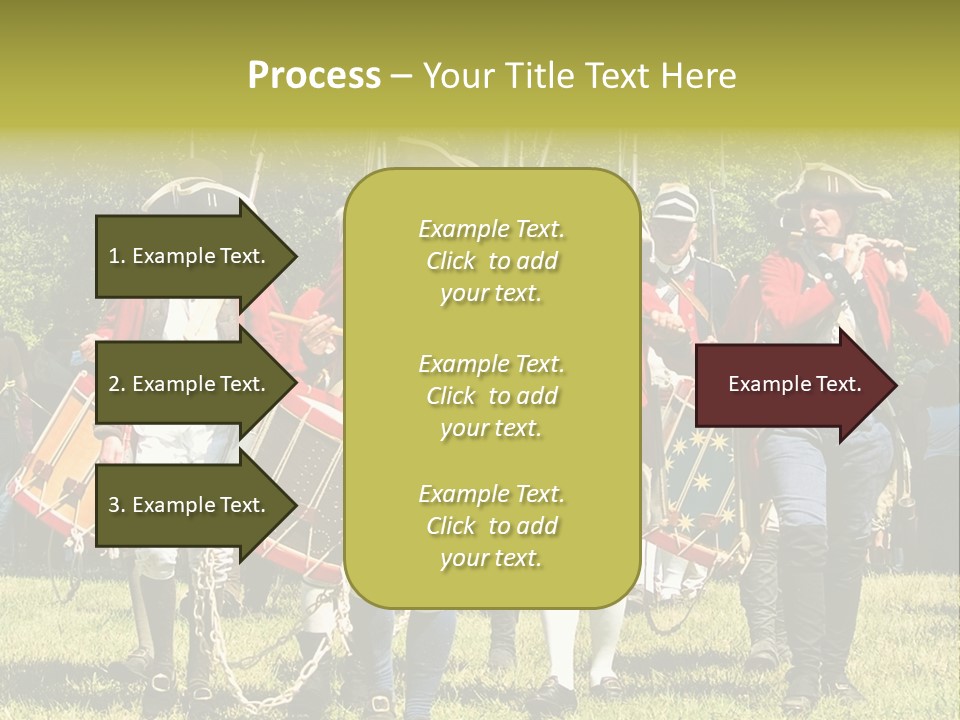 Actors Performing At The Annual Battle Of Monmouth Reenactment Located At Monmouth Battlefield State Park Every June In Manalapan New Jersey. PowerPoint Template