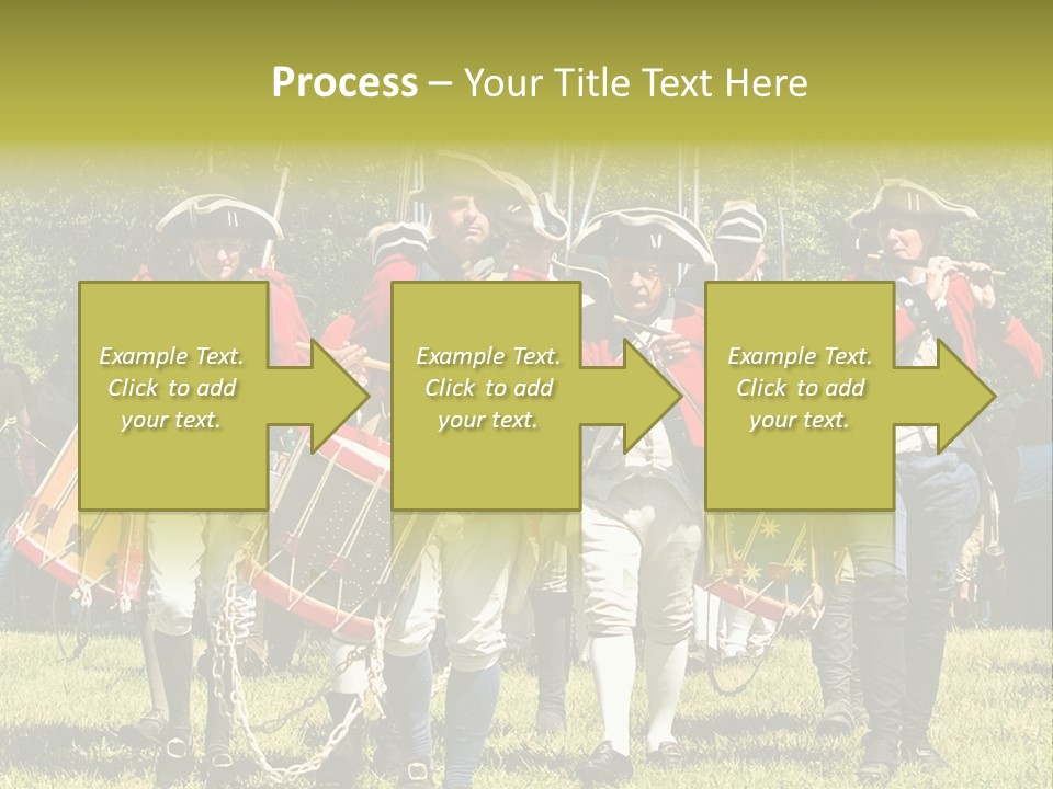 Actors Performing At The Annual Battle Of Monmouth Reenactment Located At Monmouth Battlefield State Park Every June In Manalapan New Jersey. PowerPoint Template