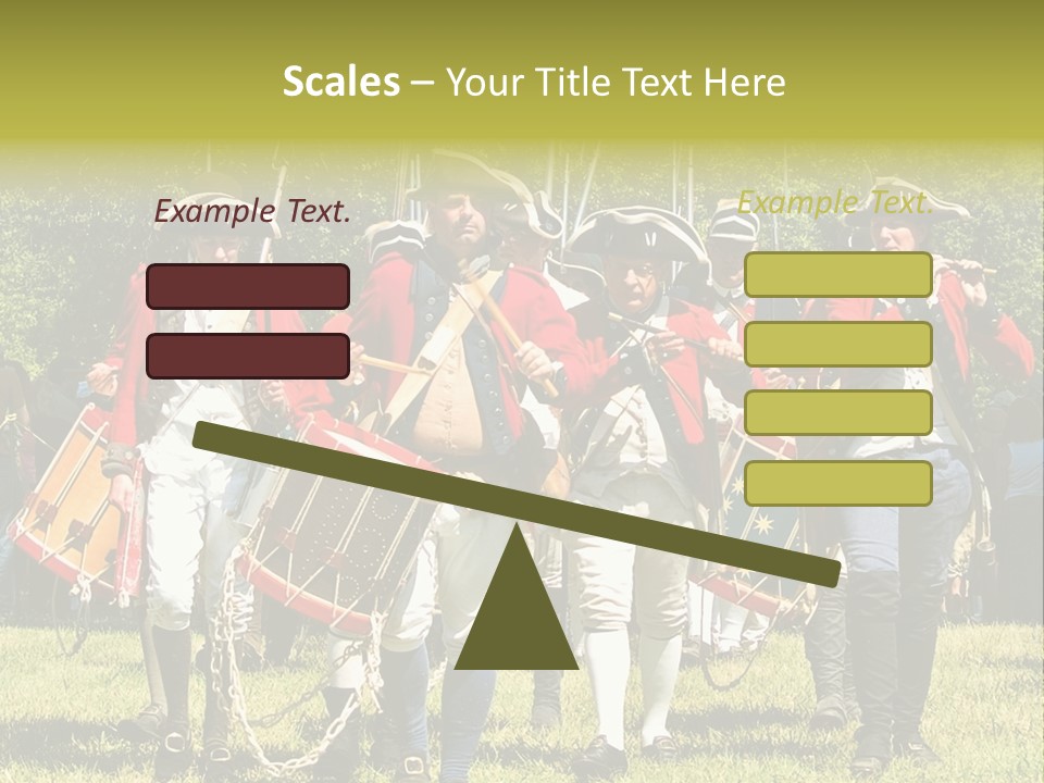 Actors Performing At The Annual Battle Of Monmouth Reenactment Located At Monmouth Battlefield State Park Every June In Manalapan New Jersey. PowerPoint Template