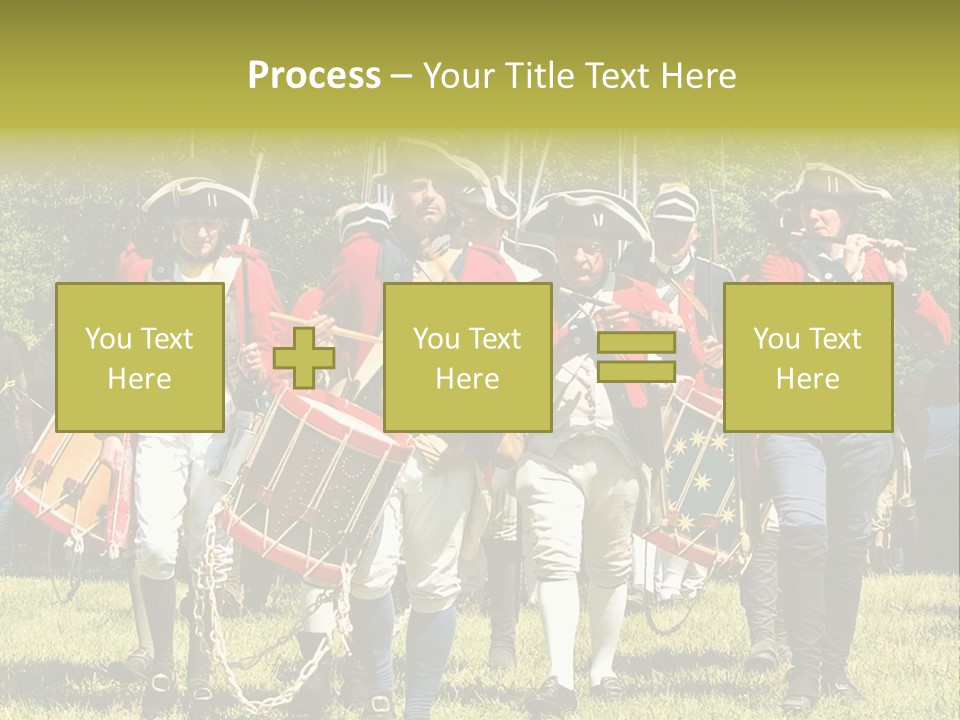 Actors Performing At The Annual Battle Of Monmouth Reenactment Located At Monmouth Battlefield State Park Every June In Manalapan New Jersey. PowerPoint Template