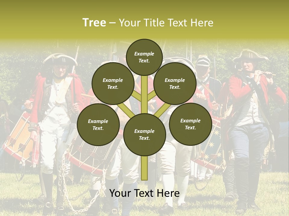 Actors Performing At The Annual Battle Of Monmouth Reenactment Located At Monmouth Battlefield State Park Every June In Manalapan New Jersey. PowerPoint Template