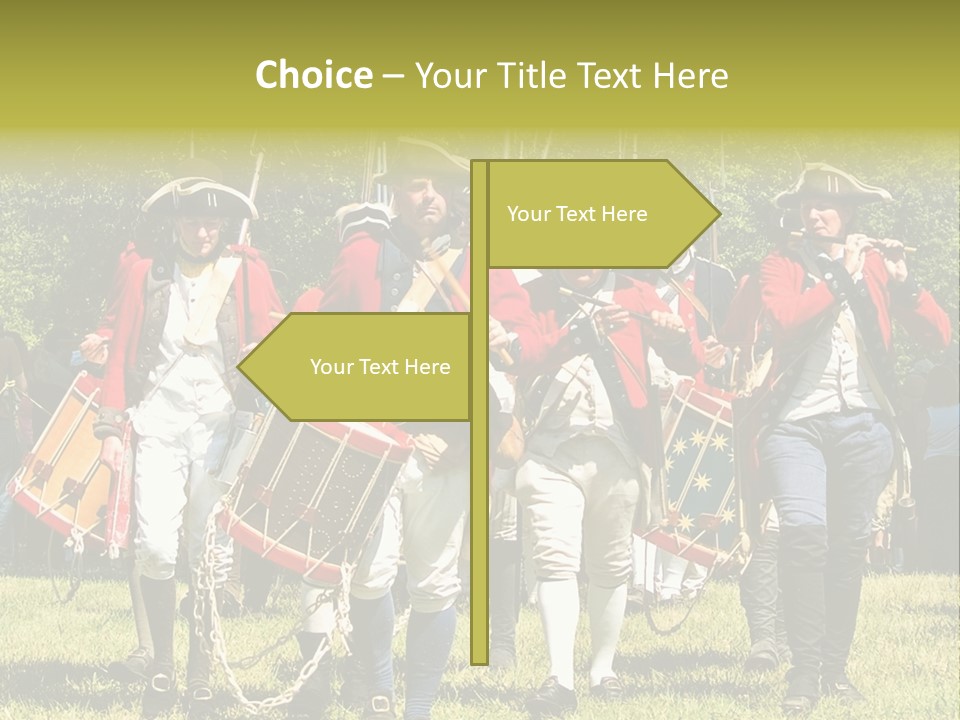 Actors Performing At The Annual Battle Of Monmouth Reenactment Located At Monmouth Battlefield State Park Every June In Manalapan New Jersey. PowerPoint Template