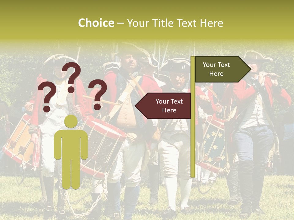 Actors Performing At The Annual Battle Of Monmouth Reenactment Located At Monmouth Battlefield State Park Every June In Manalapan New Jersey. PowerPoint Template