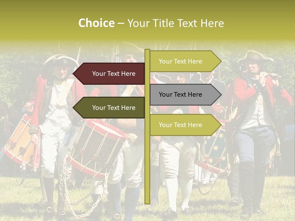 Actors Performing At The Annual Battle Of Monmouth Reenactment Located At Monmouth Battlefield State Park Every June In Manalapan New Jersey. PowerPoint Template