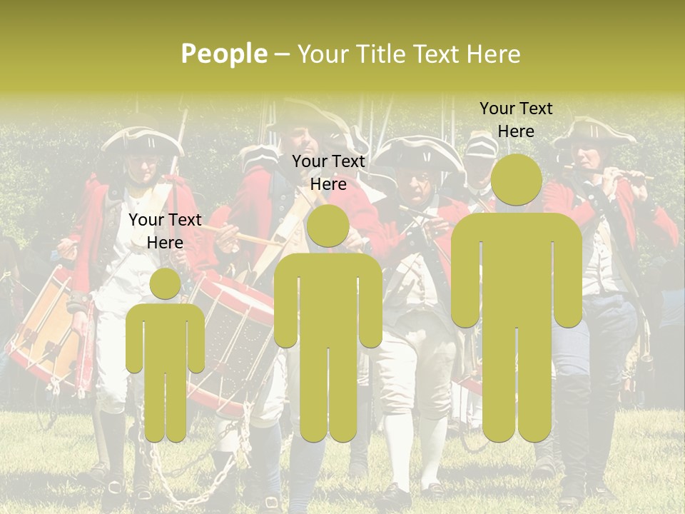 Actors Performing At The Annual Battle Of Monmouth Reenactment Located At Monmouth Battlefield State Park Every June In Manalapan New Jersey. PowerPoint Template