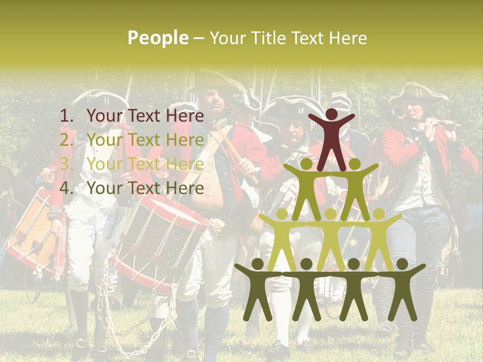 Actors Performing At The Annual Battle Of Monmouth Reenactment Located At Monmouth Battlefield State Park Every June In Manalapan New Jersey. PowerPoint Template