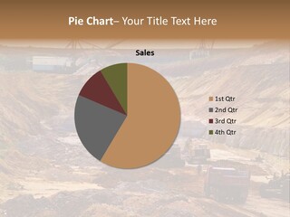 A Group Of Trucks Driving Down A Dirt Road PowerPoint Template